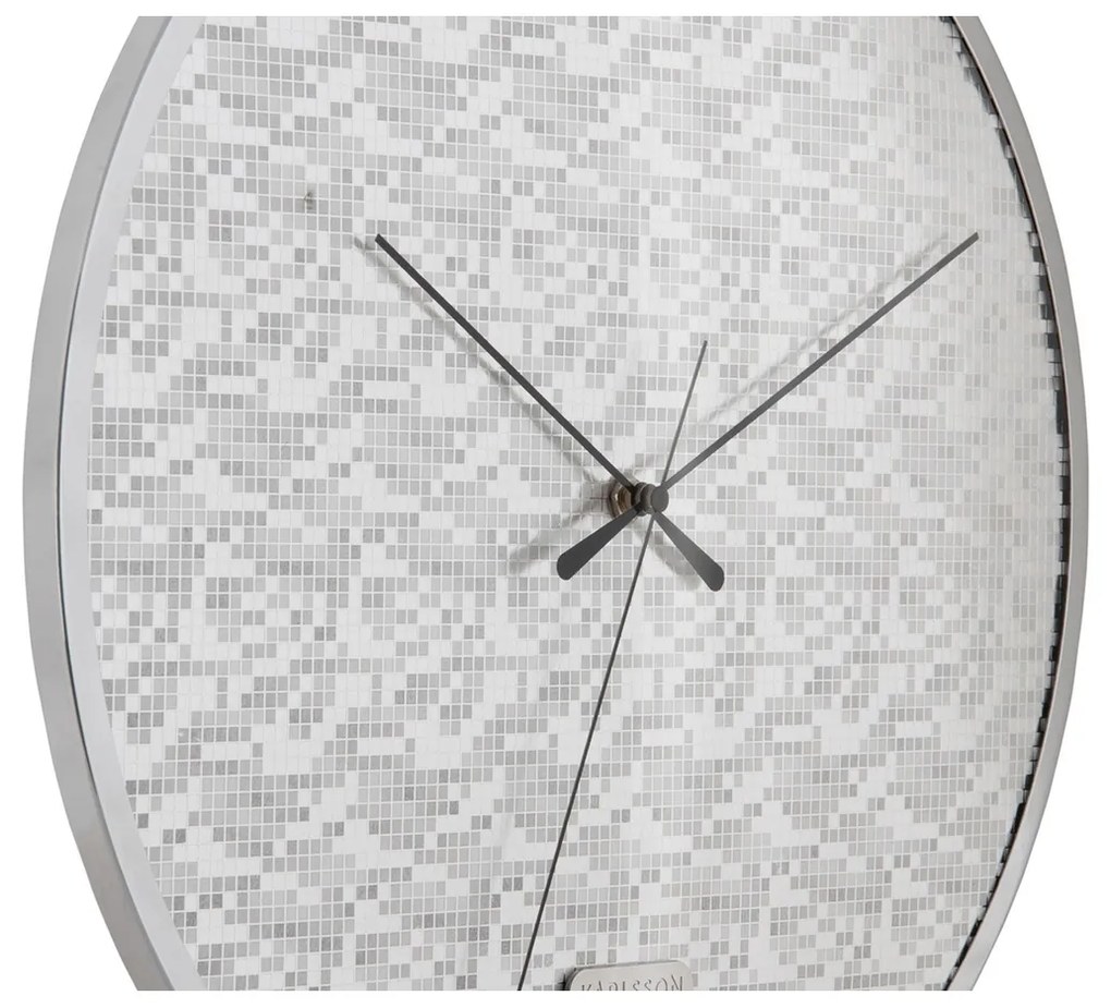 Karlsson 6005SI ceas de perete design argintiu,diametru 40 cm