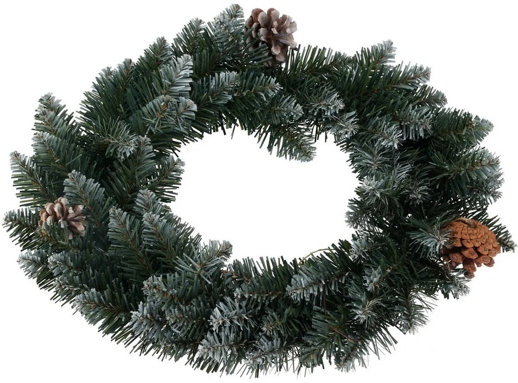 Coroniță de CrăciunSnowy verde, diametru 40cm