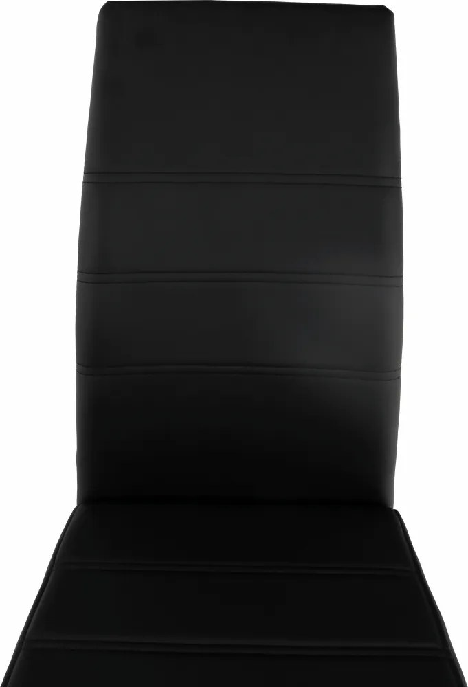 Scaun dining, negru / crom, VATENA