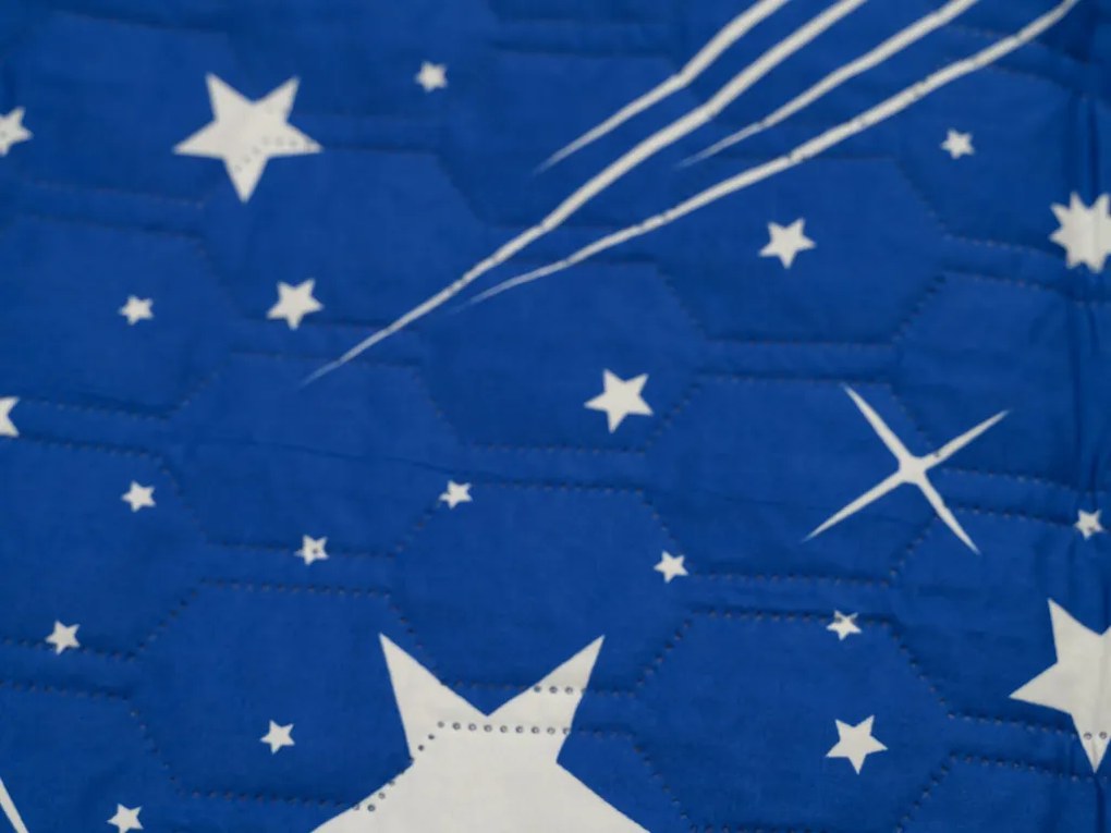 Cuvertura de pat NIGHT SKY HEXAGON, albastru Dimensiune: 170 x 220 cm