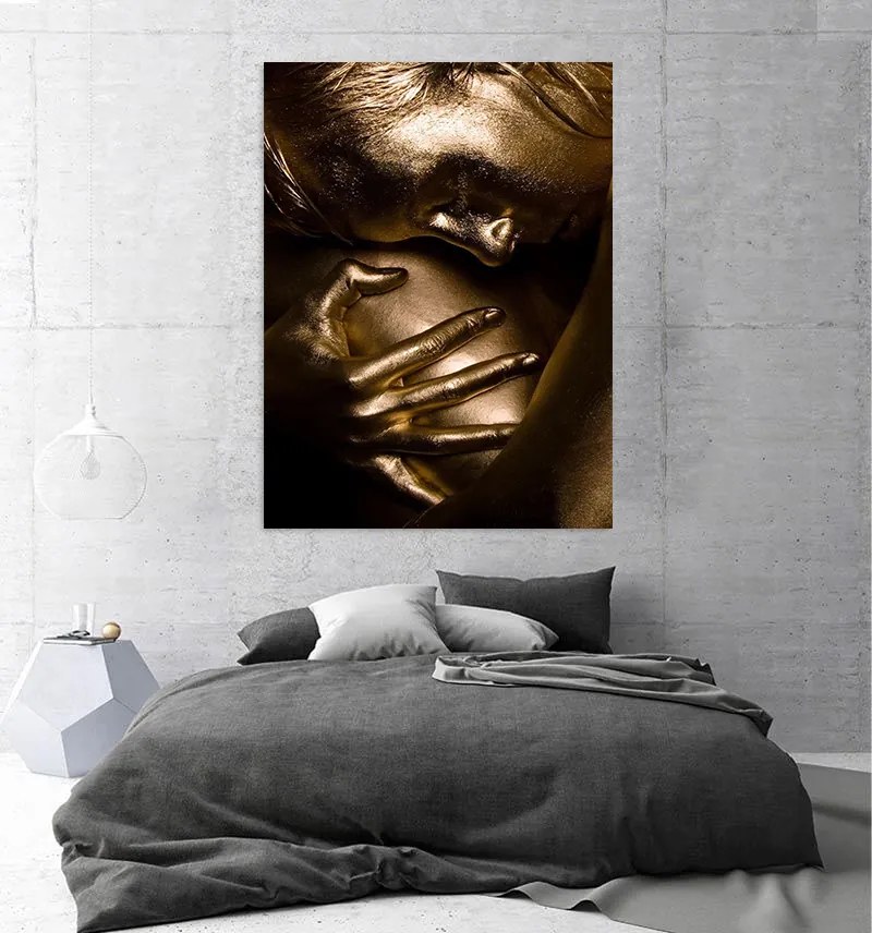 Tablou canvas Gold Sadness 120x80 cm