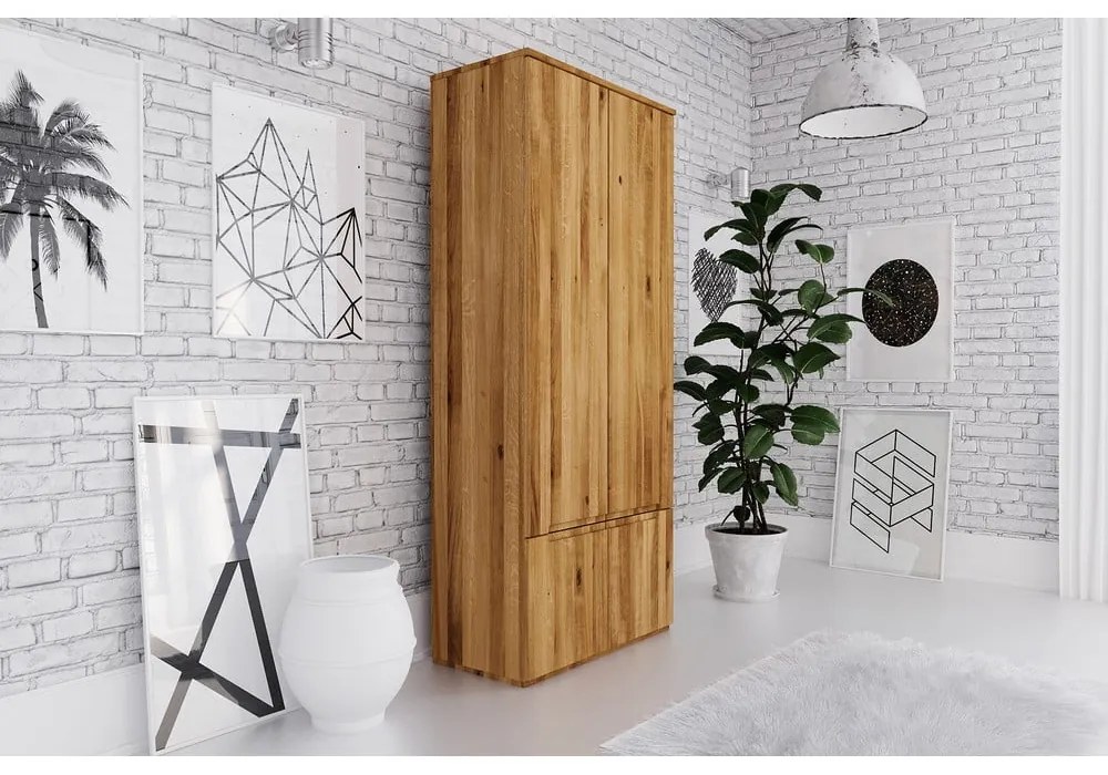 Dulap de stejar 90x206 cm Vento 2 - The Beds