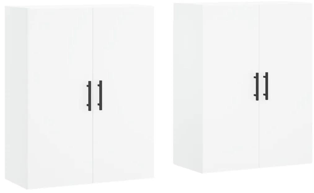 3195643 vidaXL Dulapuri cu montaj pe perete, 2 buc, alb, 69,5x34x90 cm