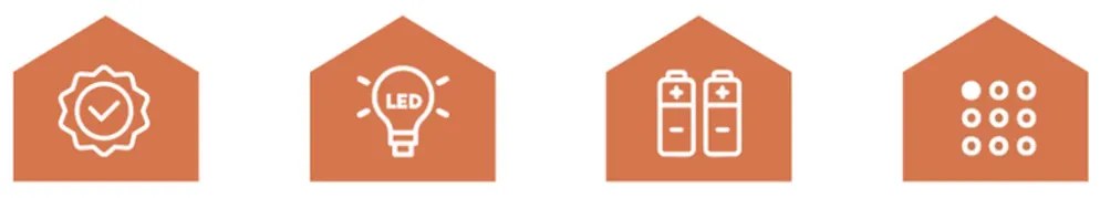 Lumanare tip stalp LED RUHHY 12,5 cm bej, set de 4 bucati