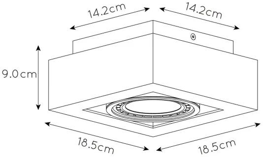 Spot LED dimabil ZEFIX 1xGU10/12W/230V negru Lucide 09120/12/30