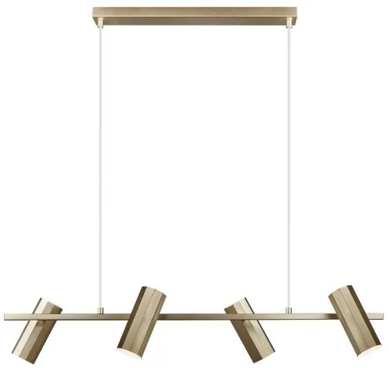 Nordlux - ALANIS lustră suspendată pe cablu 4xGU10/15W/230V alamă
