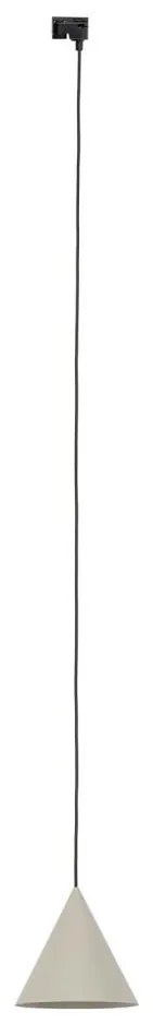 Lustră pe cablu pentru sistem de șină CONO 1xE27/15W/230V negru/bej