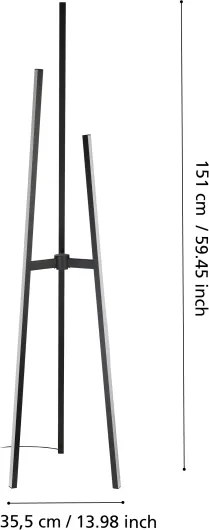 Eglo 901052 - Lampă de podea LED MONGOLANA LED/30W/230V neagră