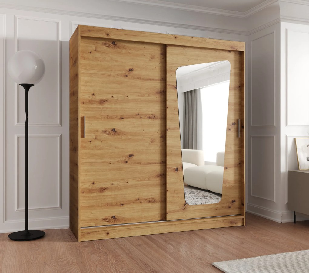 Dulap de haine 180 cm Mokka (Stejar artisan). 1126031