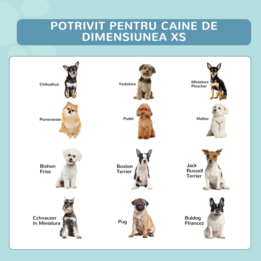 PawHut Piscina Rigidă pentru Câini de Talie Mică 25kg din Plastic Dur și Anti alunecare pentru Grădină sau Spații Interioare, Albastră Φ80x20cm