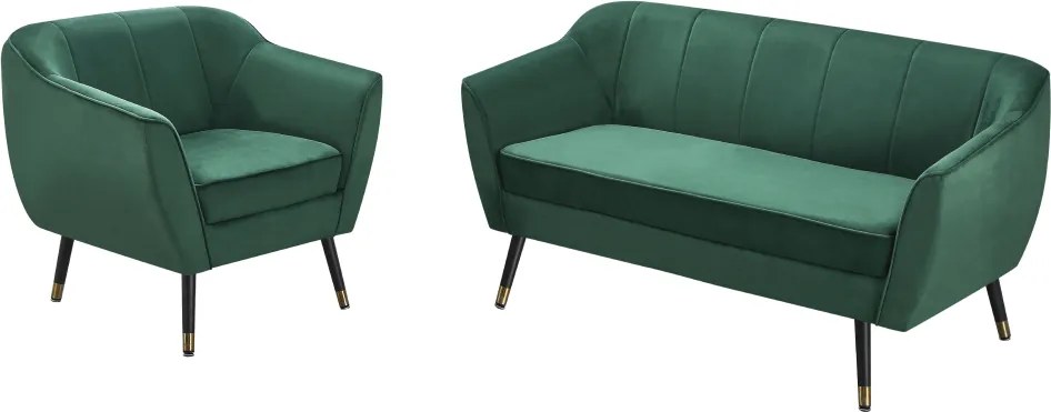 Fotoliu de design, ţesătură Velvet verde/negru/aurie, VIODA