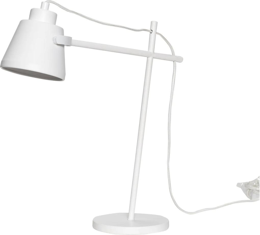 Lampa de Birou din Metal Alba - Metal Alb Diametru(40 cm) x Inaltime(41 cm)