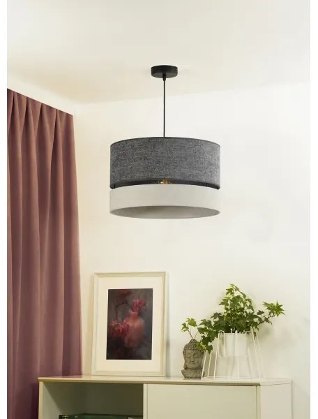 Lustră pe cablu Duolla DOUBLE 1xE27/15W/230V d. 40 cm gri