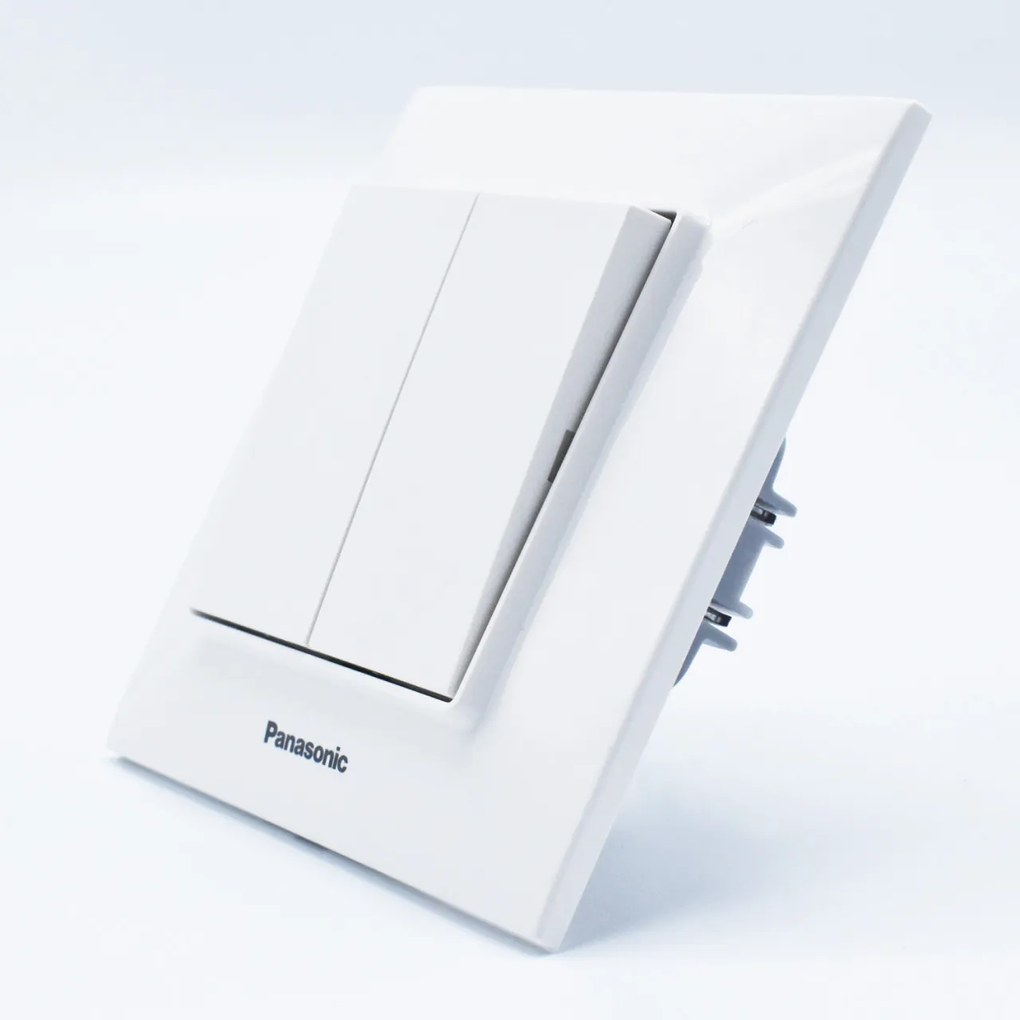 Intrerupator dublu, 10A, IP20, Alb, Panasonic Arkedia Slim