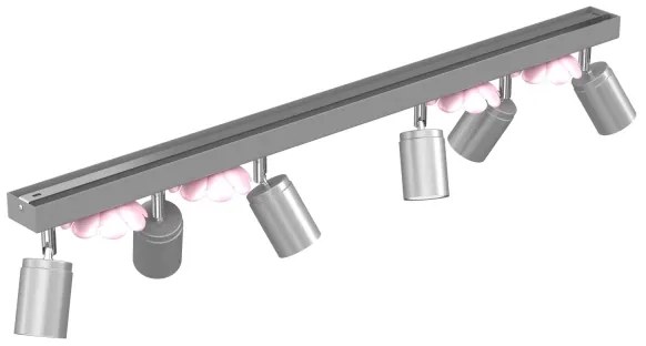 Spot FLOWER 6xGU10/8W/230V crom mat