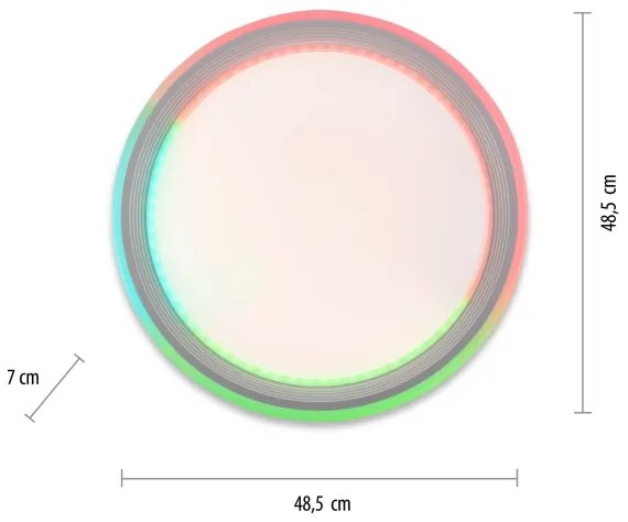 Leuchten Direkt 15154-16-LED RGB Plafonieră EDGING 39W/230V dimabilă + DO