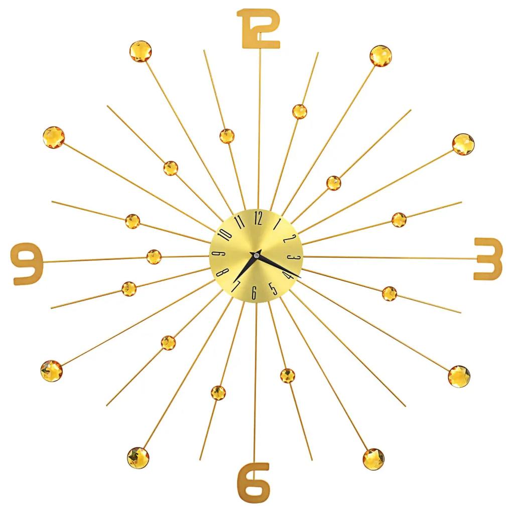 Ceas de perete, auriu, 70 cm, metal auriu cu cifre, 70 cm