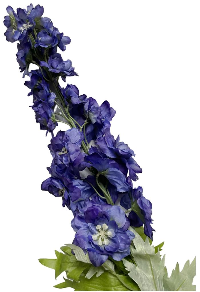 Creanga cu flori albastre artificiale, Karra, 85cm