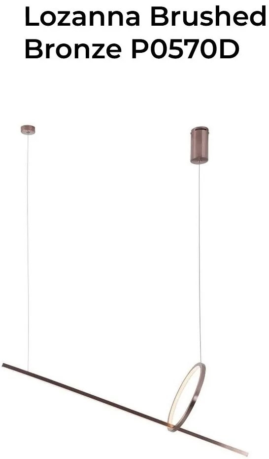 Lustra LED moderna design minimalist Lozanna Brushed Bronze