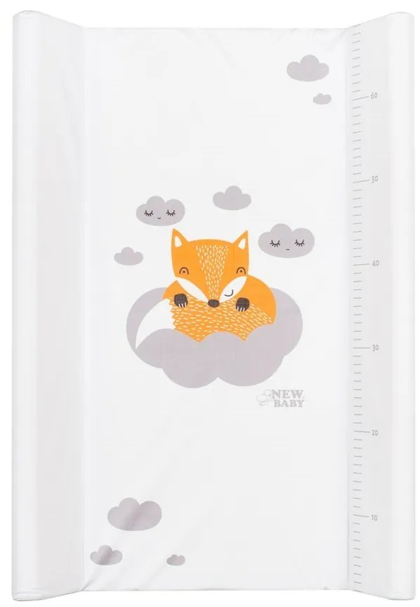 Saltea-suport de înfășat New Baby Fox alb , 50 x 70 cm