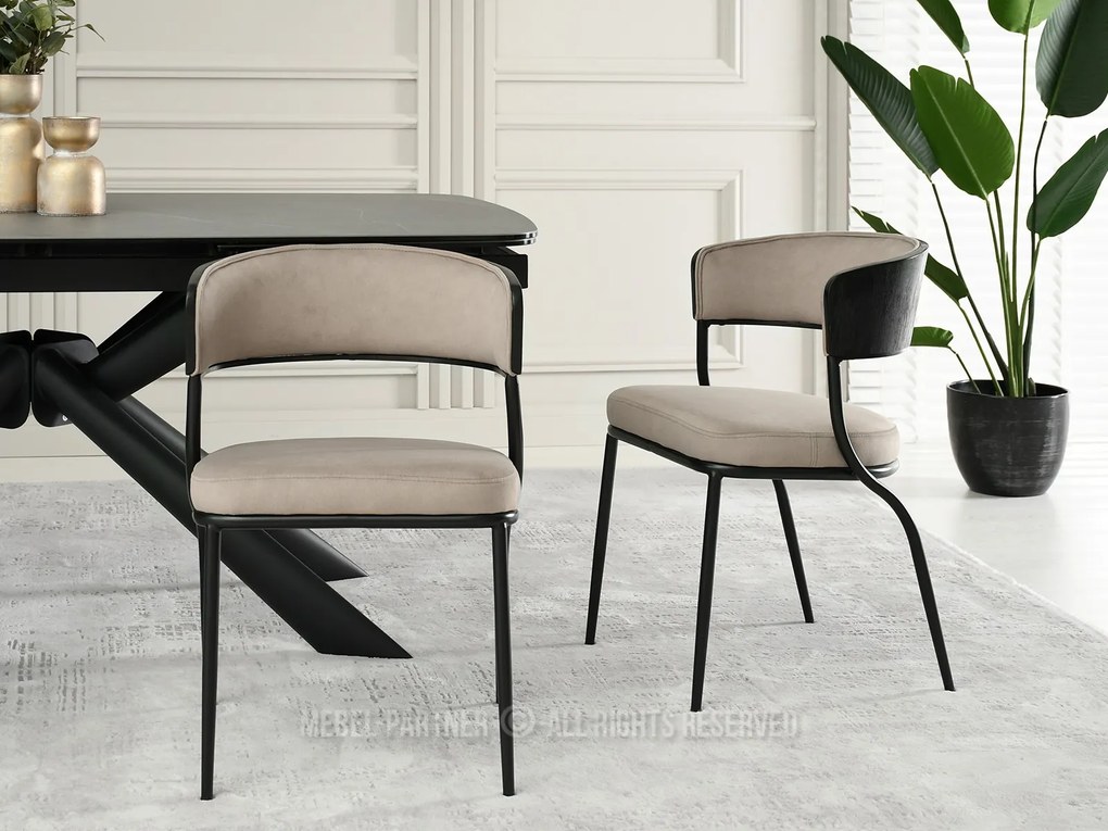 Scaun Marta K (bej + negru). Promo -11%. 1111147