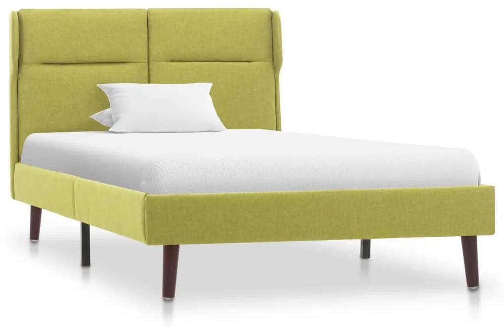 286872 vidaXL Cadru de pat, verde, 100 x 200 cm, material textil