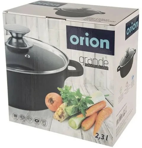 Oală Orion cu capac din sticlă Grande, diametru 20cm, 2,3 l