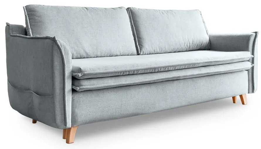 Canapea gri deschis extensibilă 225 cm Charming Charlie – Miuform