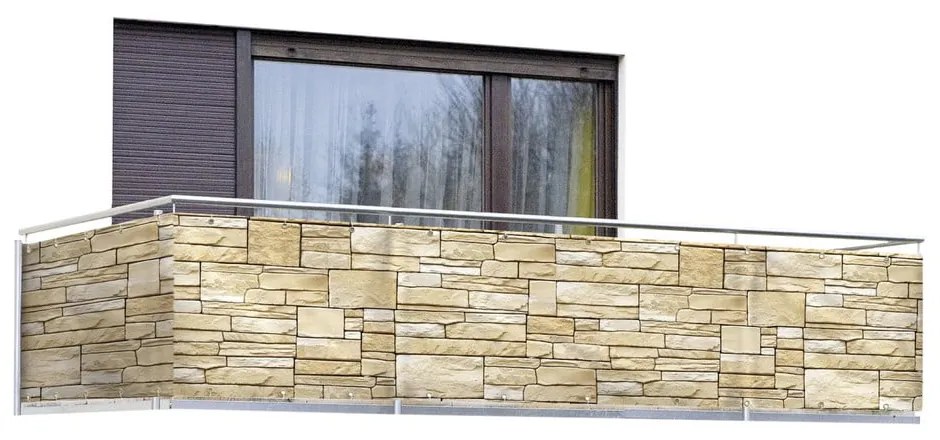 Paravan pentru balcon bej 500x85 cm - Maximex