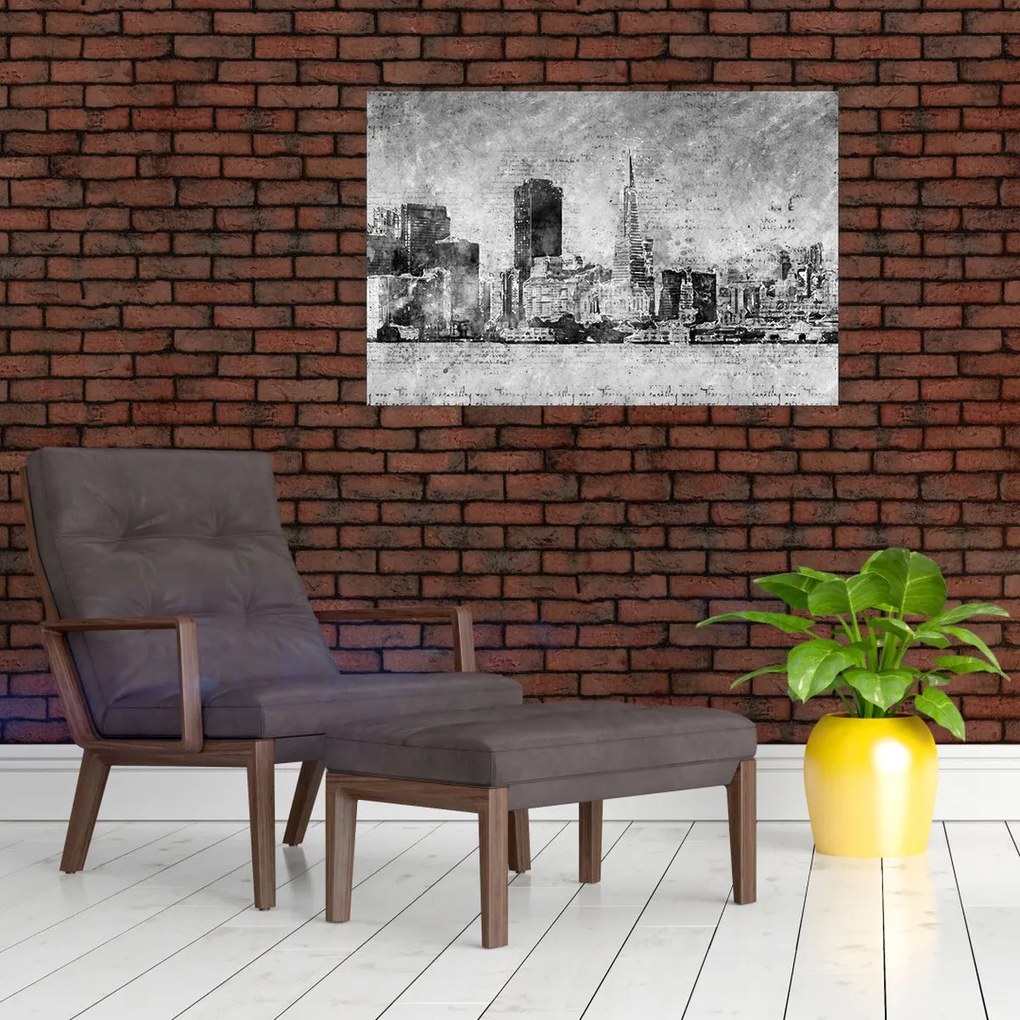 Tablou - Oraș de artă de cafea (90x60 cm)