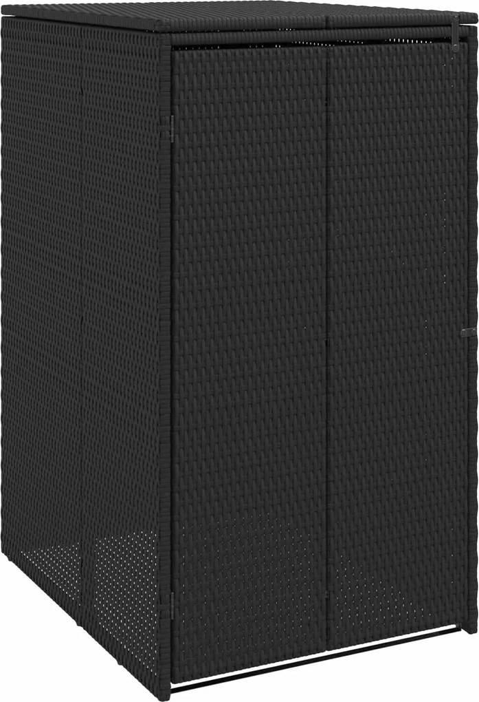 vidaXL Cutie pentru gunoi Negru 65 x 80 x 115 cm Polietilenă