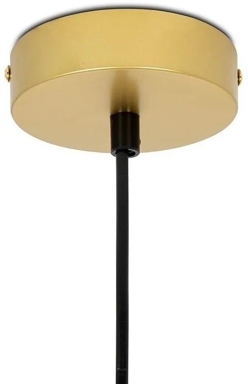 Lustra suspendata LED, Metal, Sticla, Eden