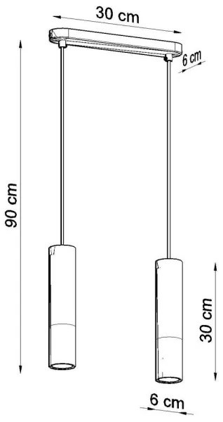 Lustră pe cablu PABLO 2xGU10/40W/230V negru