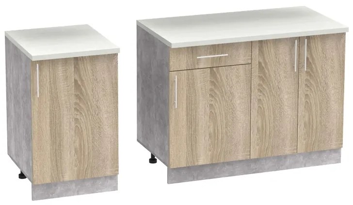 Set mobila bucatarie 4 buc Festa IV Pako World Sonoma 160x60x85 cm