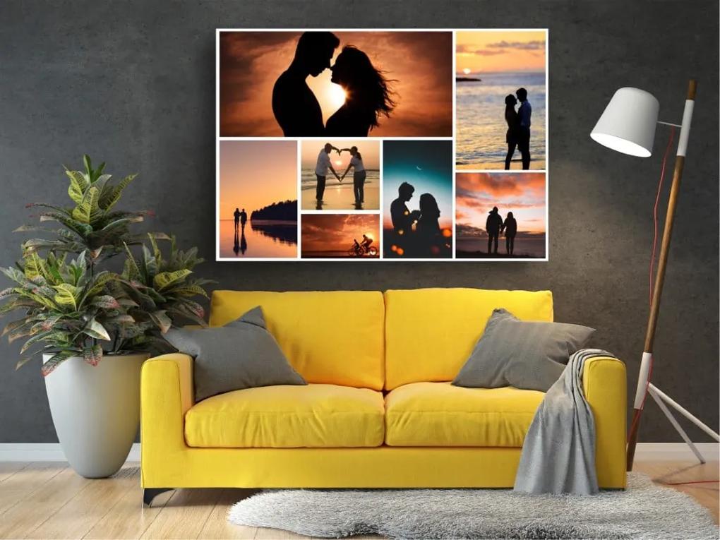 Tablou Canvas Personalizat - Cuplu (7 fotografii, orientare landscape)