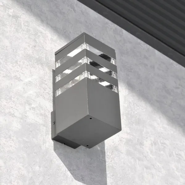 Aplica de perete exterior TEKSAS 1xE27/12W/230V IP44 antracit