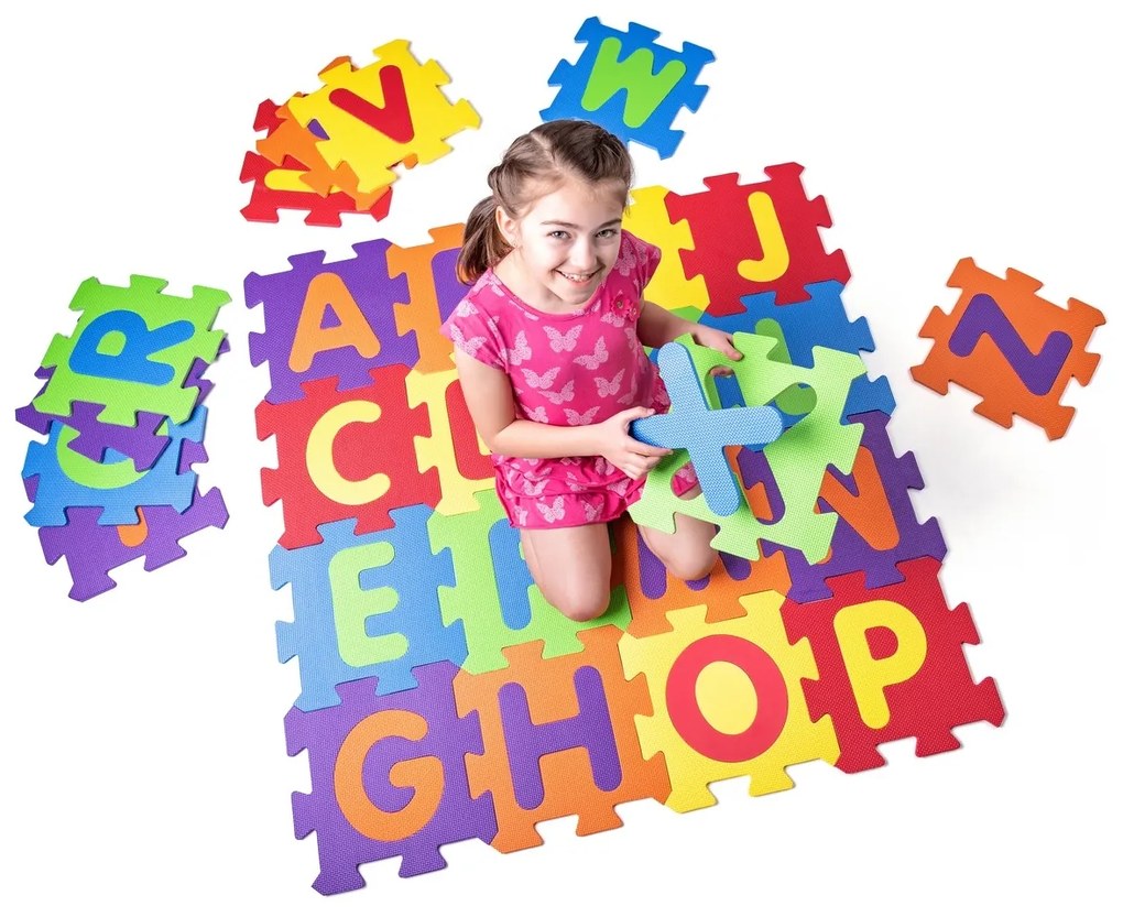 Plastica Alfabet puzzle spumă, 60 piese