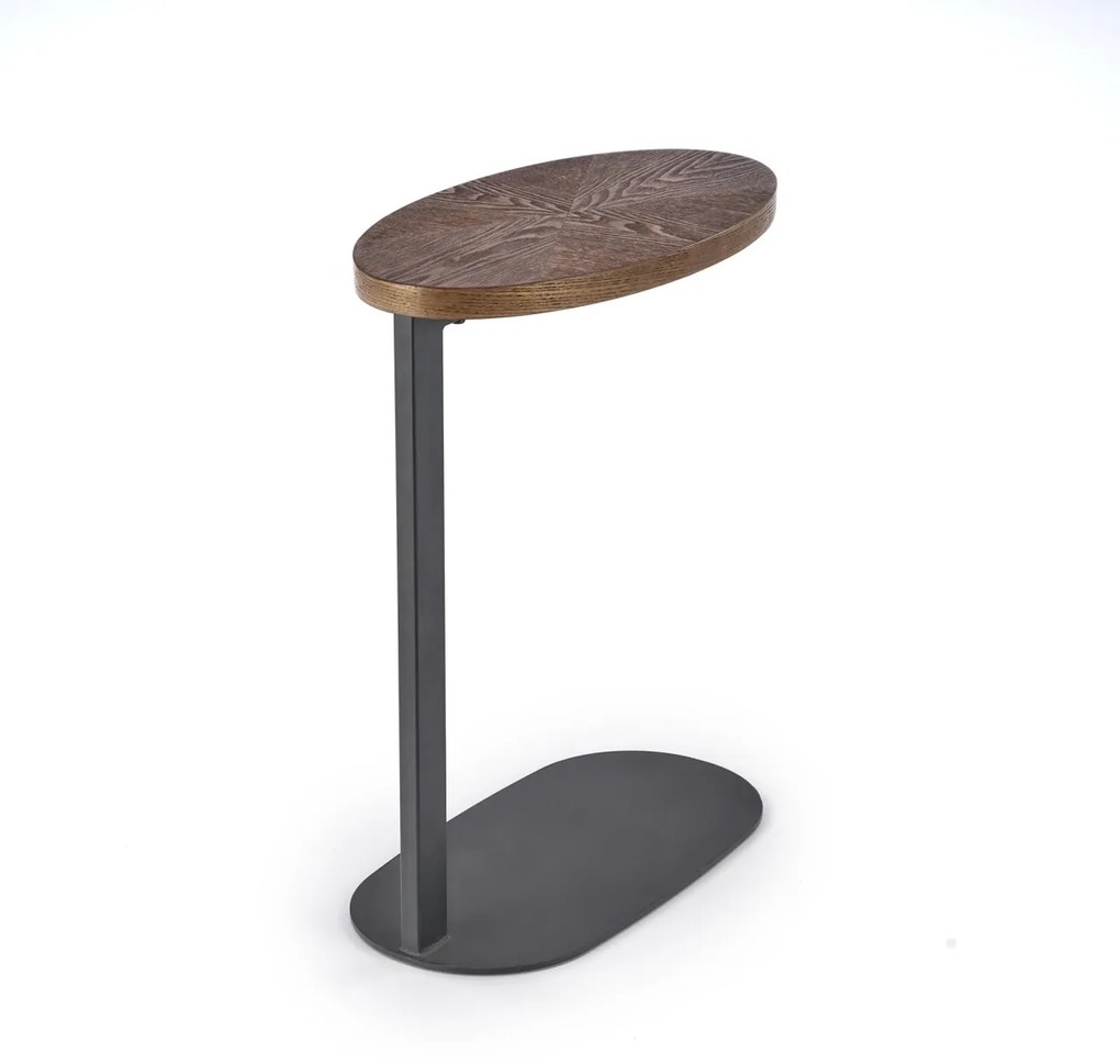 Masuta de cafea Delphi nuc/negru - H58 cm