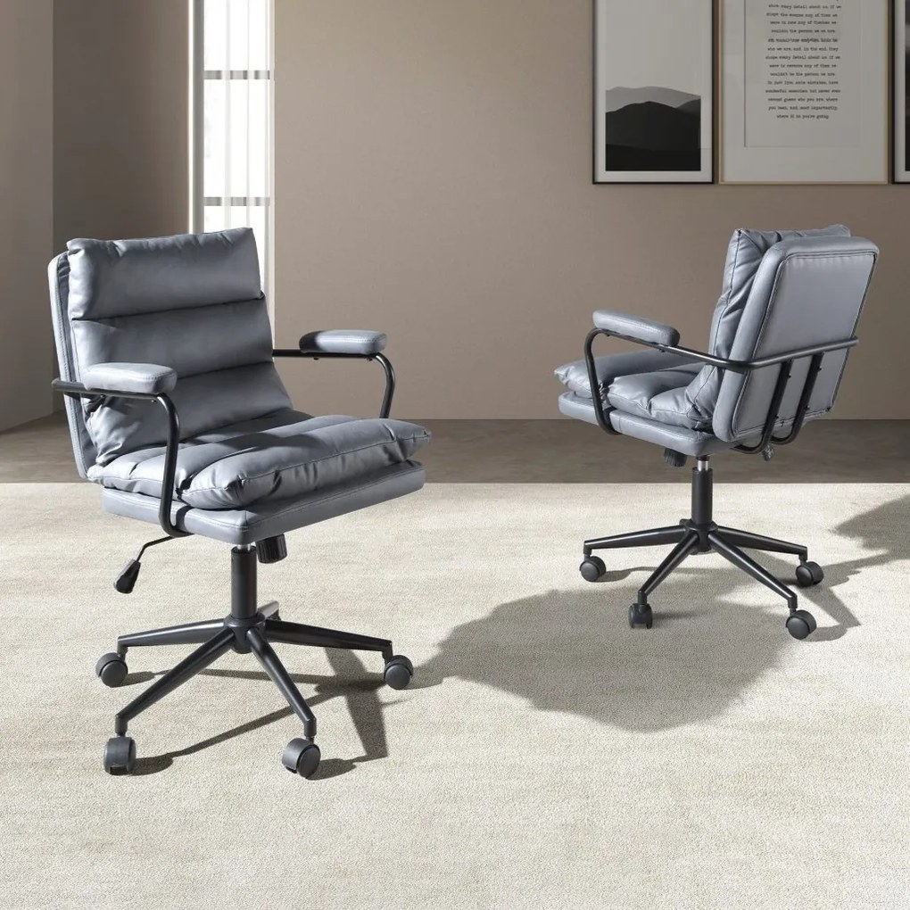 Scaun de birou pivotant design LUX Grey