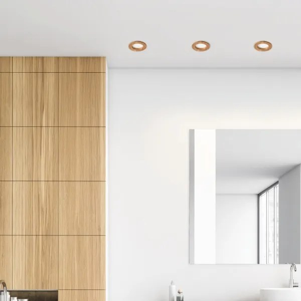 LED spot WOODY 5,5W 230V 4000K stejar Ø10 cm plafonieră