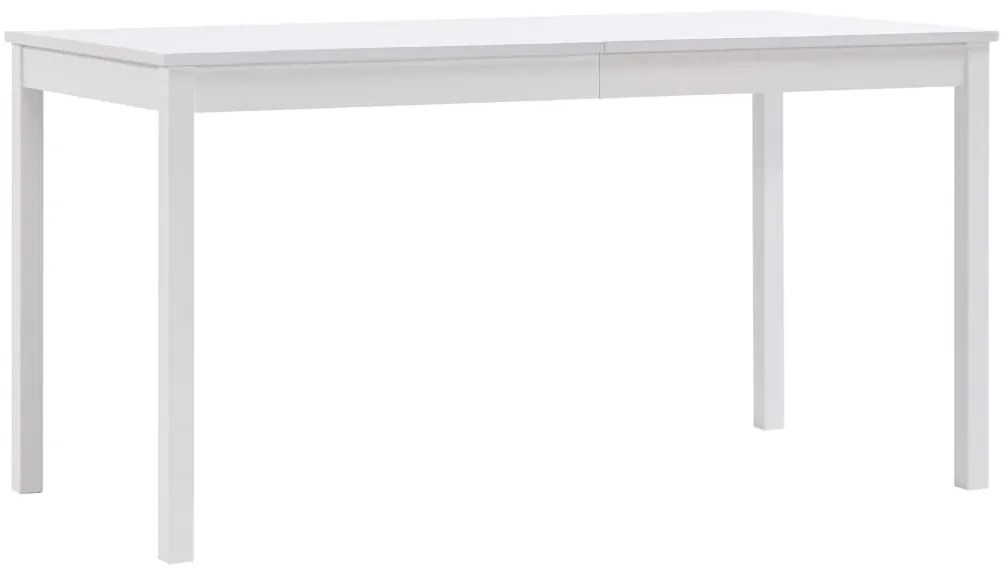 283399 vidaXL Masă de bucătărie, alb, 140 x 70 x 73 cm, lemn de pin