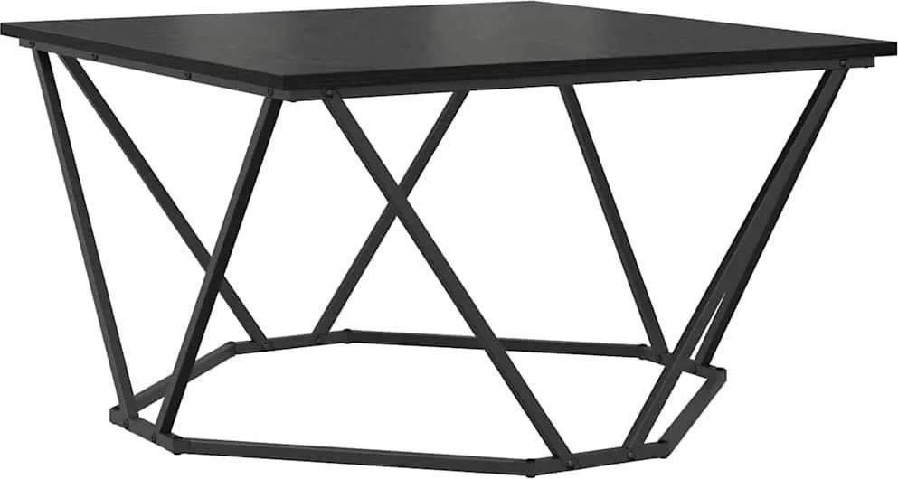 vidaXL Masă de cafea Stejar Negru 80 x 80 x 45 cm