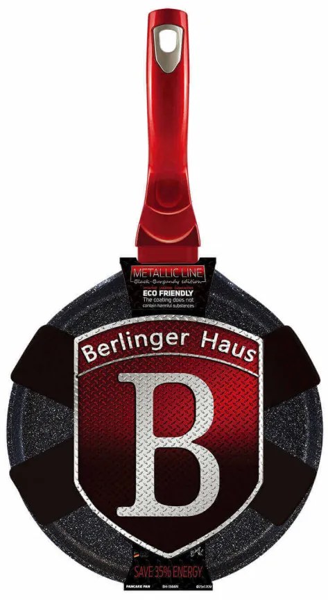 Tigaie de clatite 25 cm Black Burgundy Metallic Line Berlinger Haus BH 1666N