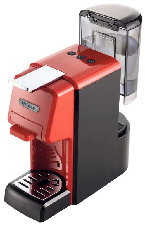 Espressor pentru cafea macinata si capsule 4in1 Ariete 1304/12, 1350W, 19 bar, 0.7 l, Auto shut-off, Baza reglabila, Rosu