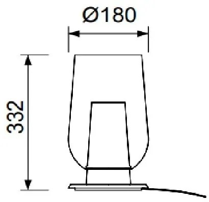 Veioza, Lampa de masa design modern Nora alb/ lemn