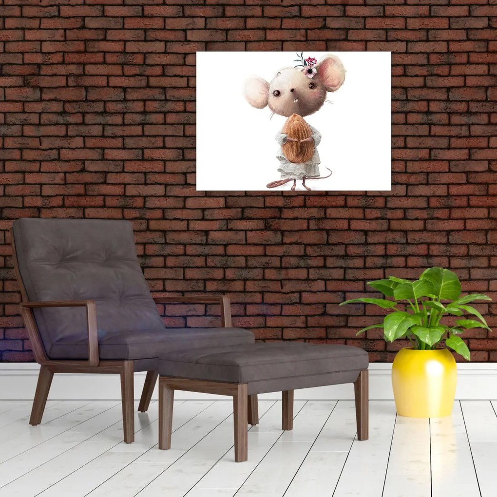 Tablou pe sticlă - Animăluț în acuarelă N⁰2 (70x50 cm)