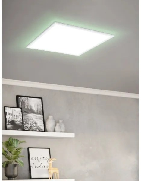 Plafonieră LED RGBW dimabilă Eglo 98766 SALOBRENA-B LED/32,5W/230V 60x60 cm + telecomandă