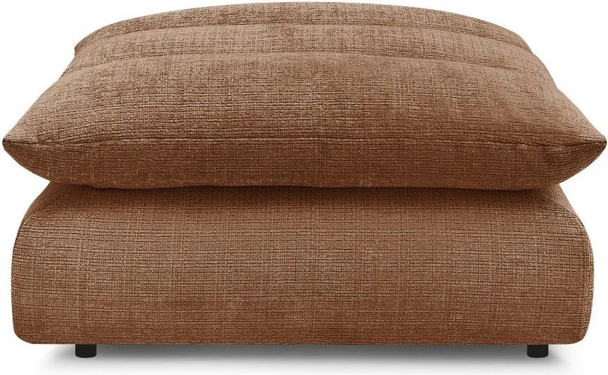 Taburet portocaliu cu tapițerie din chenille Neil – Bobochic Paris