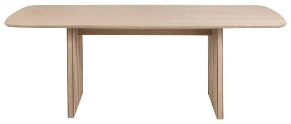 Masă de dining albă cu aspect de lemn de stejar 105x220 cm Christo – Actona