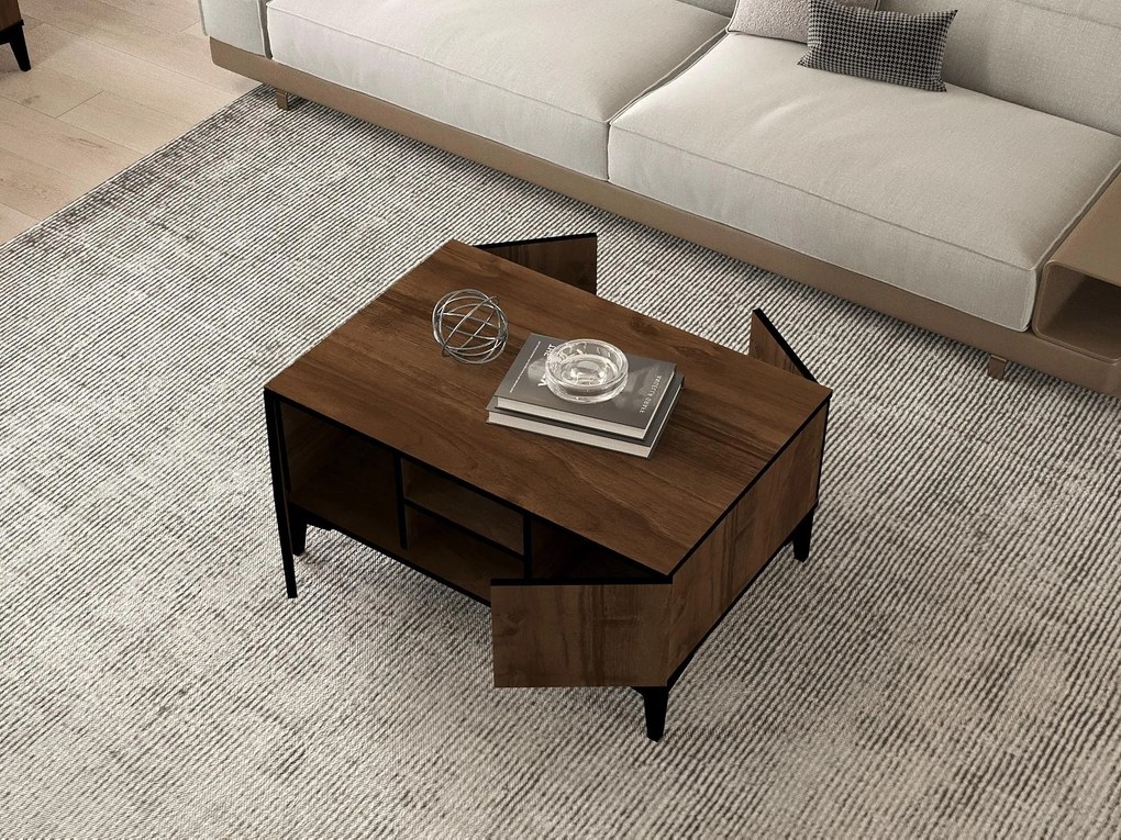 Măsuță de cafea Sumapi (nuc + negru) . 1093291